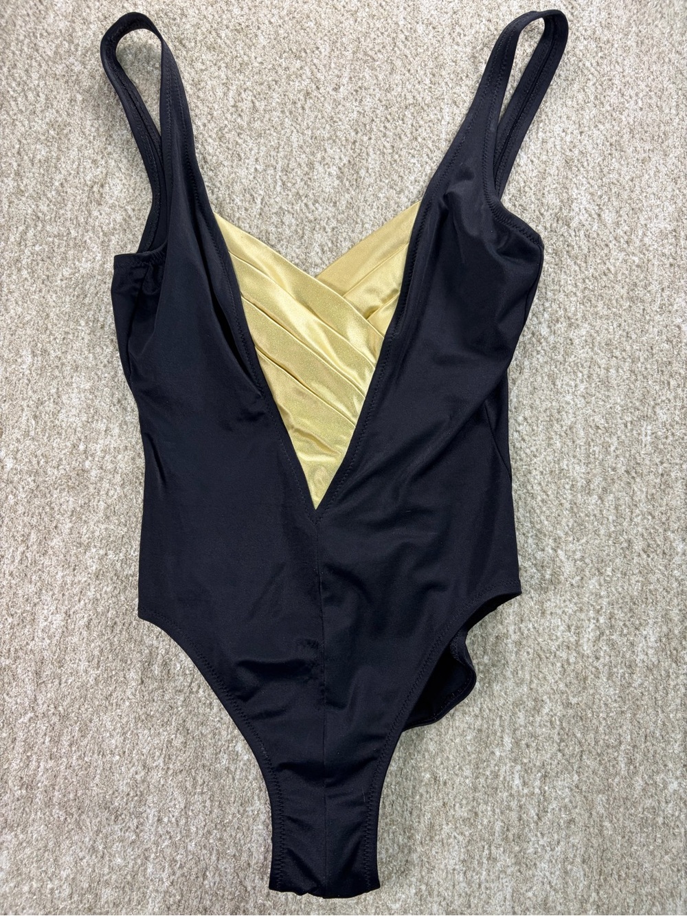 Vintage 70s 80s DeWeese California Black Swimsuit